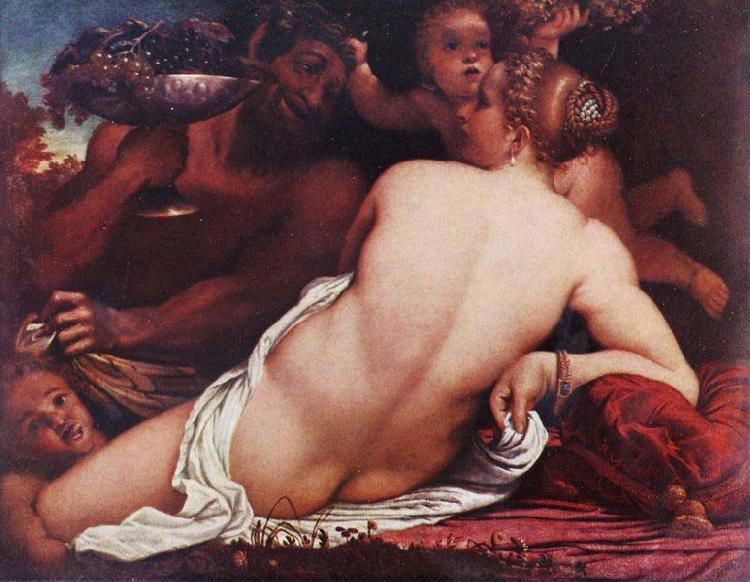 CARRACCI, Annibale Bacchantin, Detail oil painting image